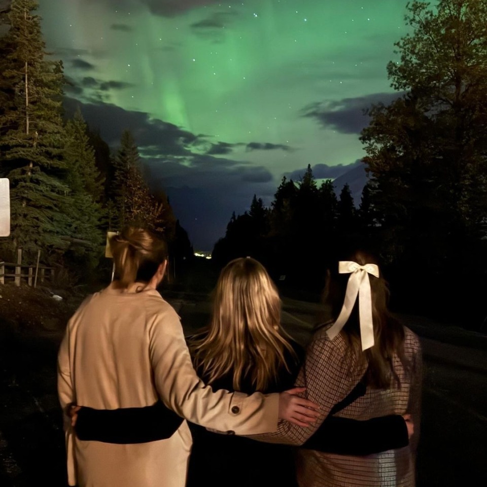 People enjoying a scenic view.