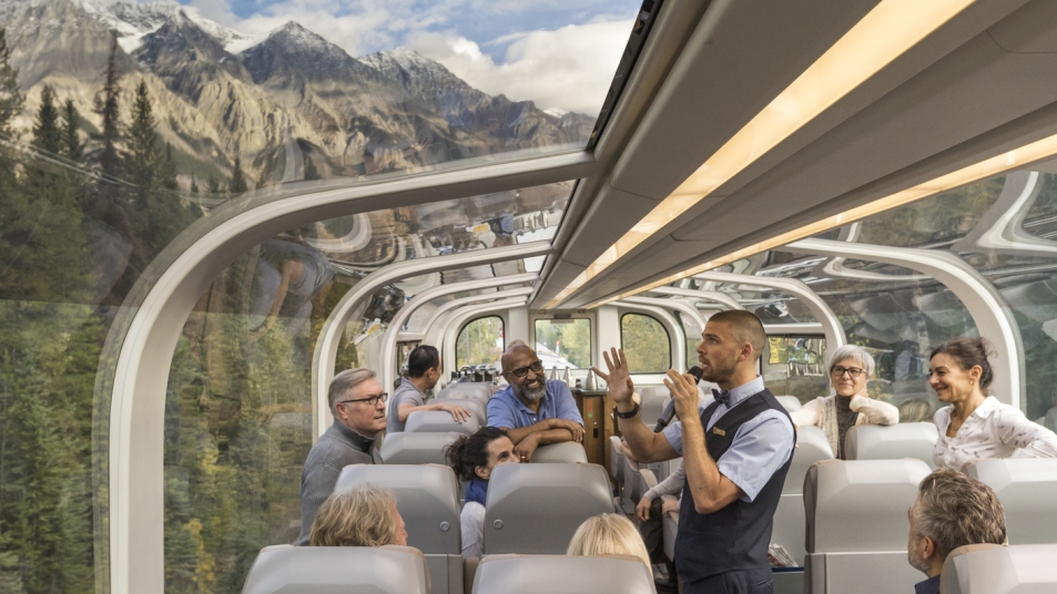 Onboard our GoldLeaf Service coach.