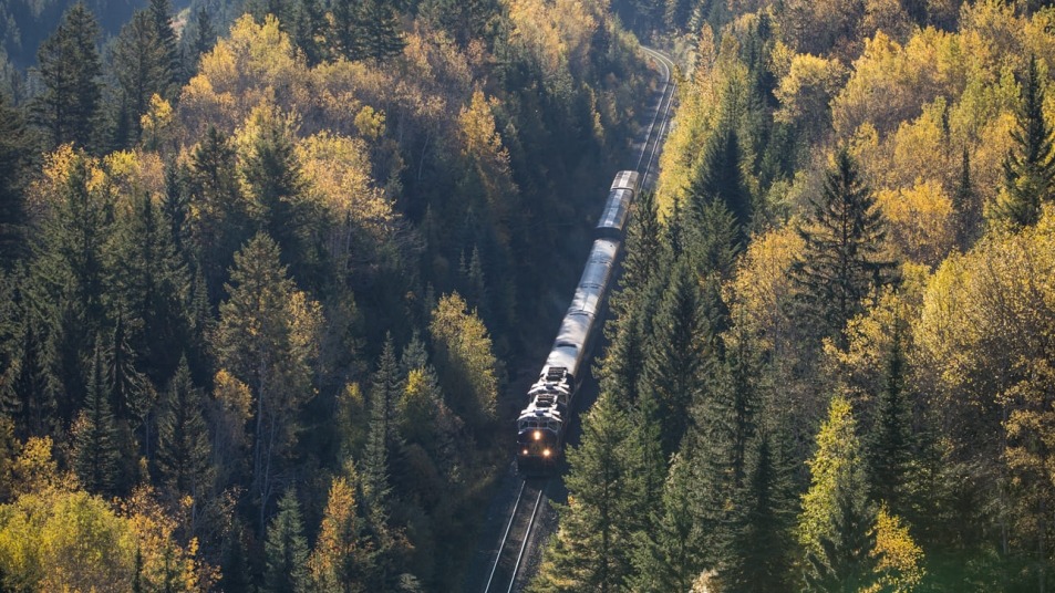 Rocky Mountaineer from above