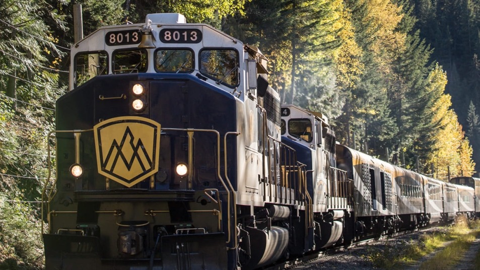 Front of the Rocky Mountaineer locomotive