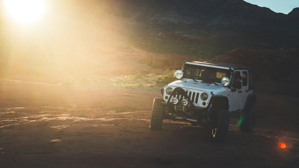 Jeep in Red Rock conservation area