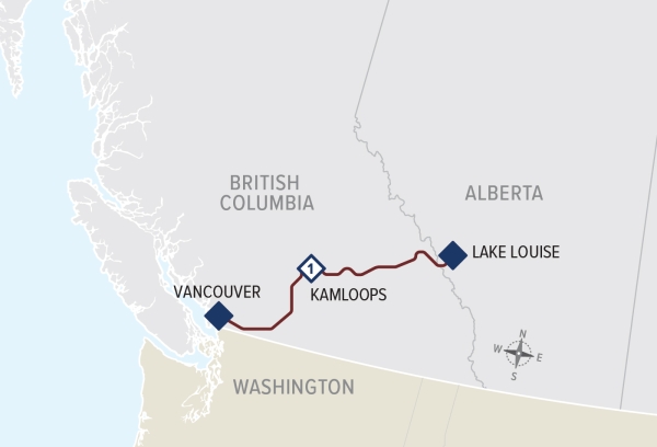 First Passage to the West Vancouver to Lake Louise Rail Only