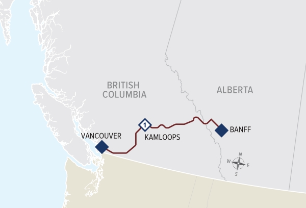First Passage to the West Vancouver to Banff Rail Only