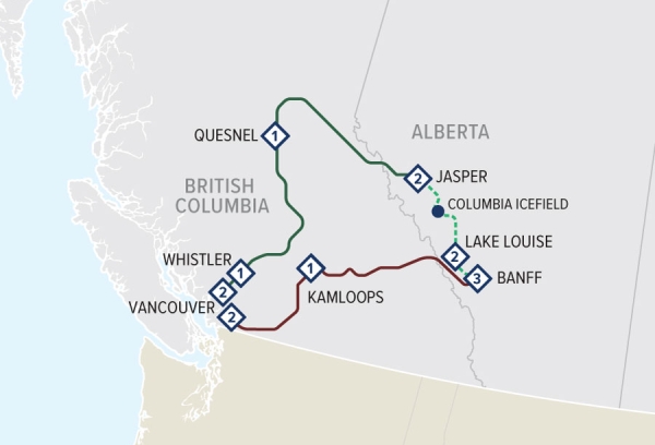 Best of the Rockies Circle Journey - 14-nights