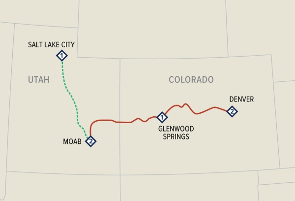Rockies to the Red Rocks Excursion Salt Lake City Eastbound
