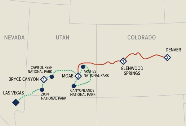 Rockies to the Red Rocks Mighty 5 Explorer Eastbound