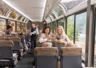 Guests socializing in a SilverLeaf car