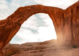 Natural red rock formation