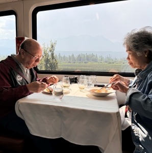Eating in the Goldleaf Coach Dining Room