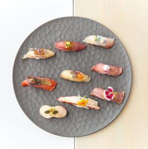 Artfully presented sushi is a signature at Miku, a restaurant located on Vancouver’s waterfront.