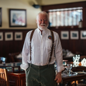 Jerry Cook, proud part-owner of the Station Restaurant in Lake Louise.