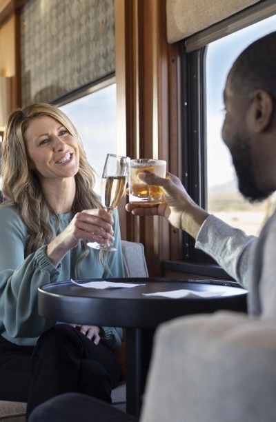 Guest sitting in the Rockies to Red Rocks train.