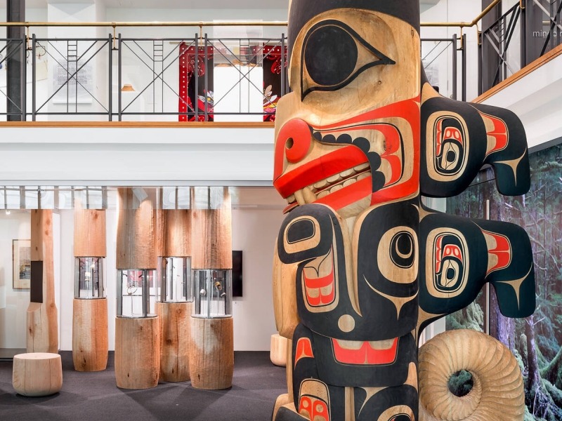 Totem pole at Bill Reid Gallery in Vancouver
