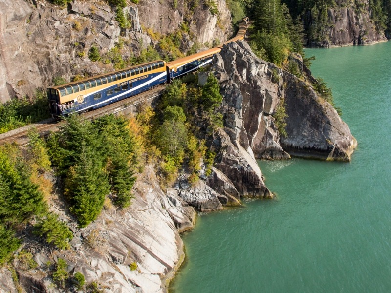 Rocky Mountaineer on the sea to sky