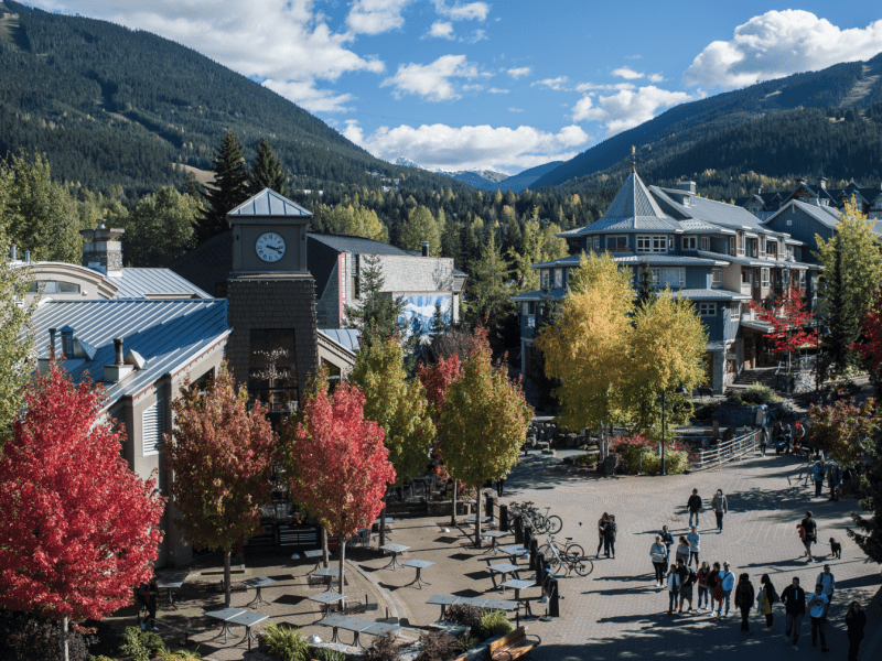 Whistler village in the fall