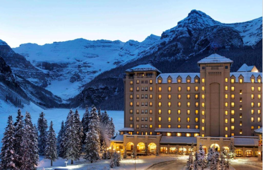 Fairmont Lake Louise at night