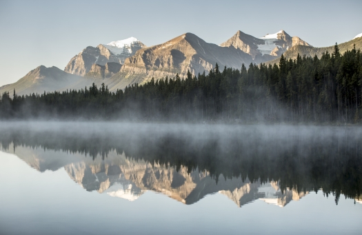 View of a lake near Banff, Alberta.